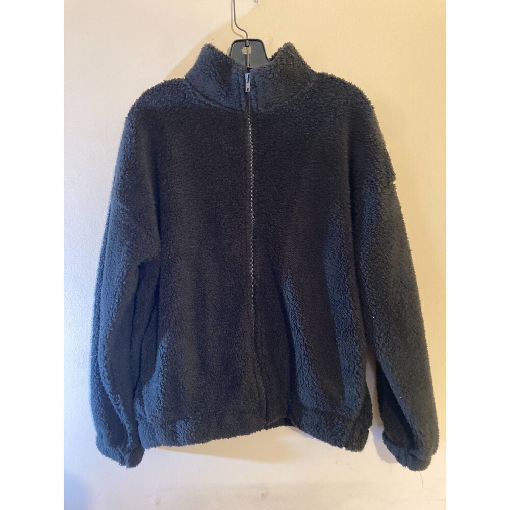 Men's Hurley Long Sleeve Full Zip Fleece Black Jacket - Size Small